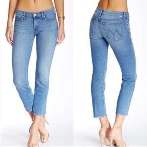 MOTHER The Rascal Crop Jeans in Tickle Fights and Barbeques Size 25